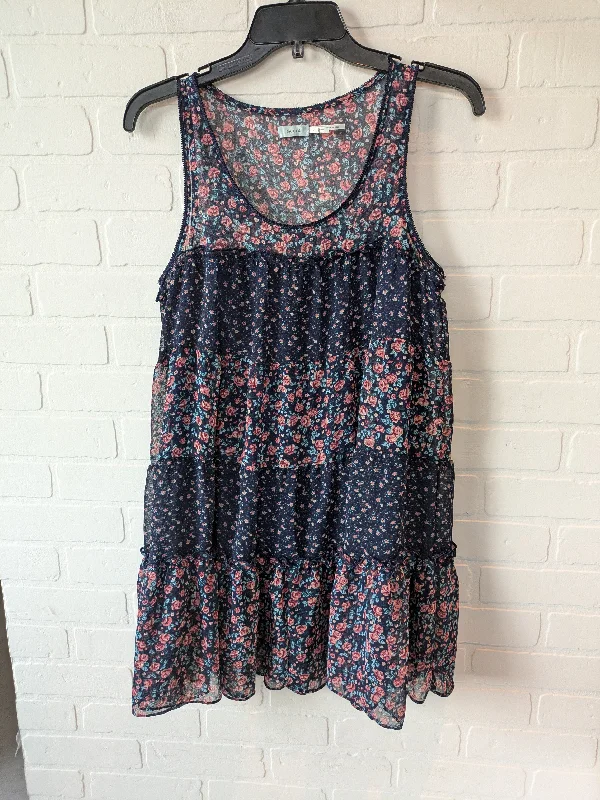 Price Break Blue & Red Dress Casual Short Kimichi Blue, Size S