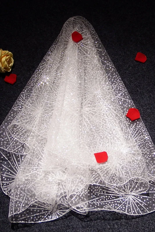Referral Discount Glitter Gypsophila White Bridal Veil
