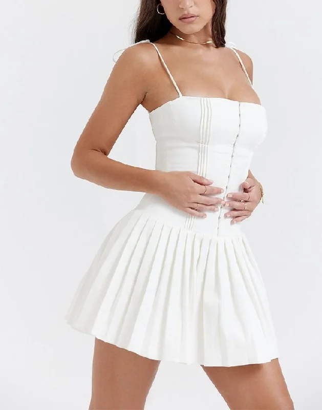 Midnight Sale Tennis White Short Dress