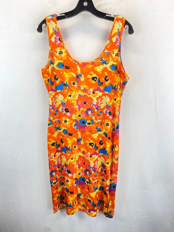 Today’s Special Orange Dress Casual Midi Clothes Mentor, Size Xl