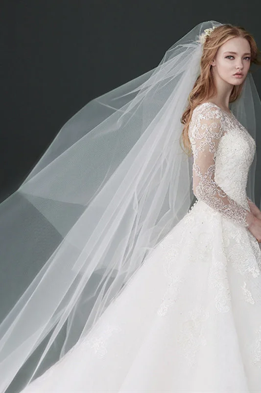 Special Buy Long Length Double Layered White Veil