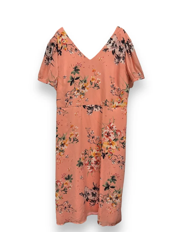 Buy Now Pink Dress Casual Midi Loft, Size 2x