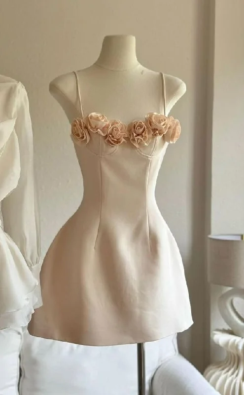 Special Offer Pretty Spaghetti Straps A-Line Homecoming Dress Mini Birthday Dress, DP4476