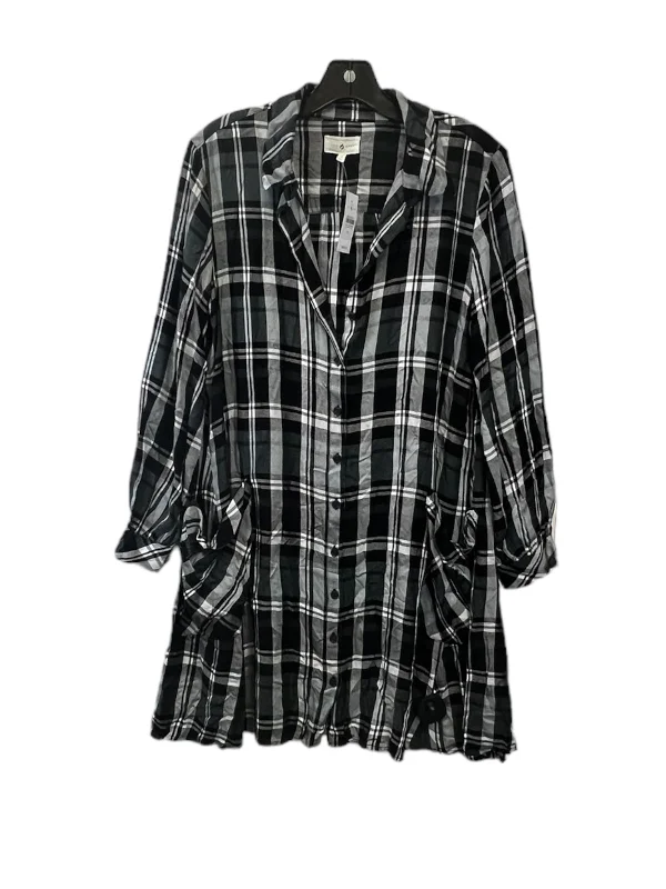 Early Access Black & White Dress Casual Midi Lou And Grey, Size M