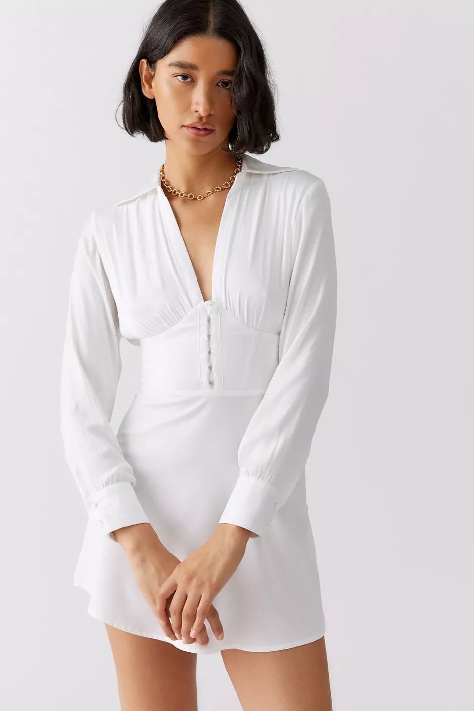 Price Blitz Shirt Dress White