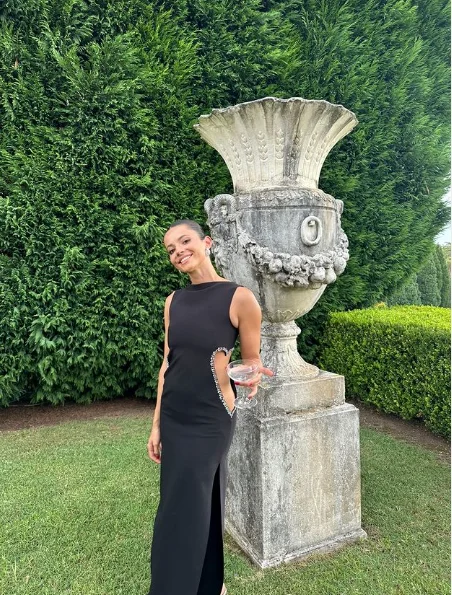 Flash Sale Black Cut Out Simple Party Dress with Slit, DP2201