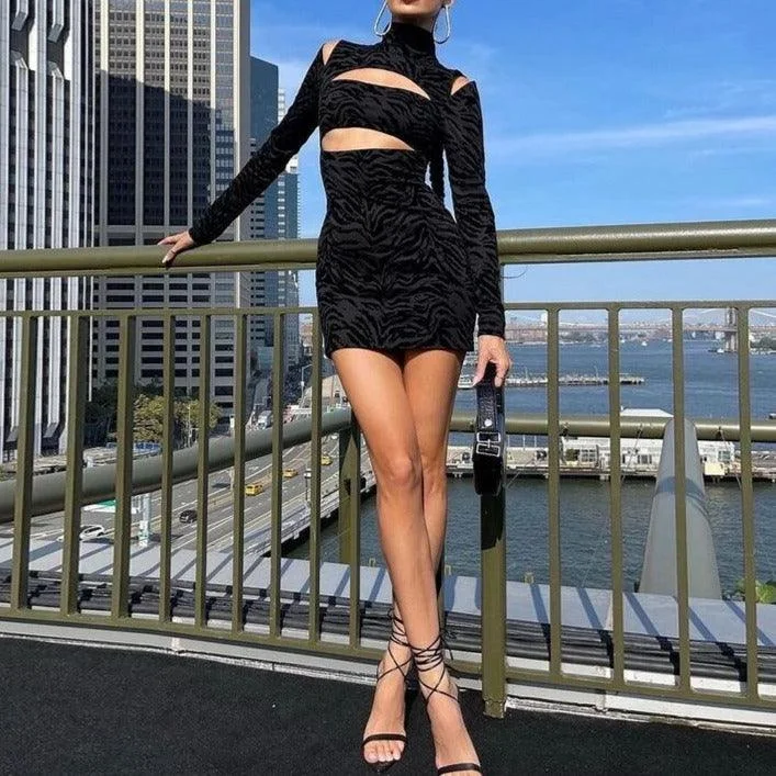 Special Discount KittenAlarm - Cait Cut Out Mini Dress