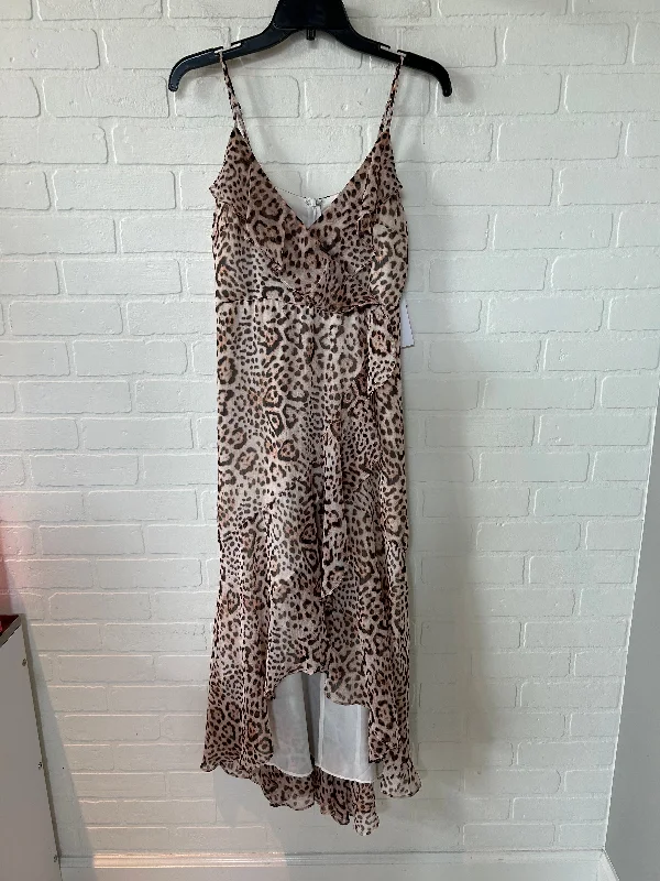 Final Markdown Animal Print Dress Party Midi Express, Size S