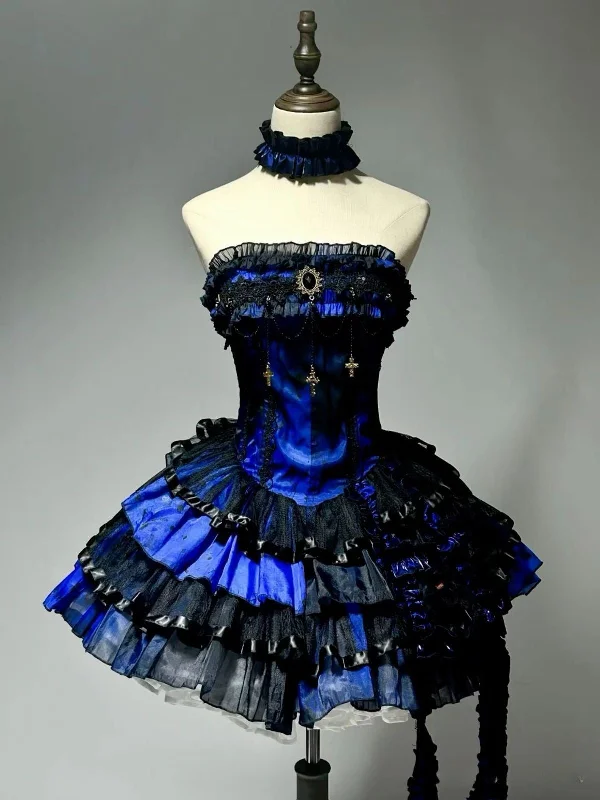 Unbeatable Prices Royal Blue Strapless A-Line Mini Birthday Outfits Homecoming Dress, DP4530