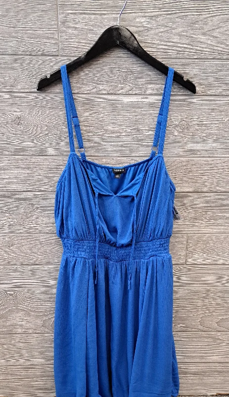 Limited Stock Blue Dress Casual Short Torrid, Size 1x