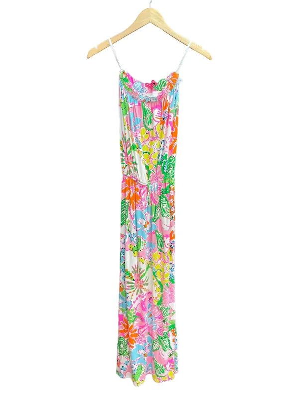 Don't Wait Multi-colored Dress Casual Maxi Lilly Pulitzer, Size Xs