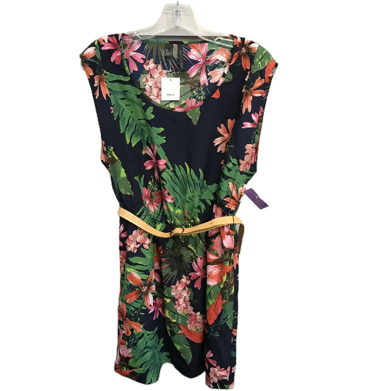 Season Finale Sale Floral Print Dress Casual Short By Mng, Size: S