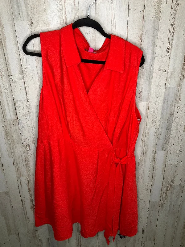 Stock Clearance Red Dress Casual Maxi Vince Camuto, Size 3x