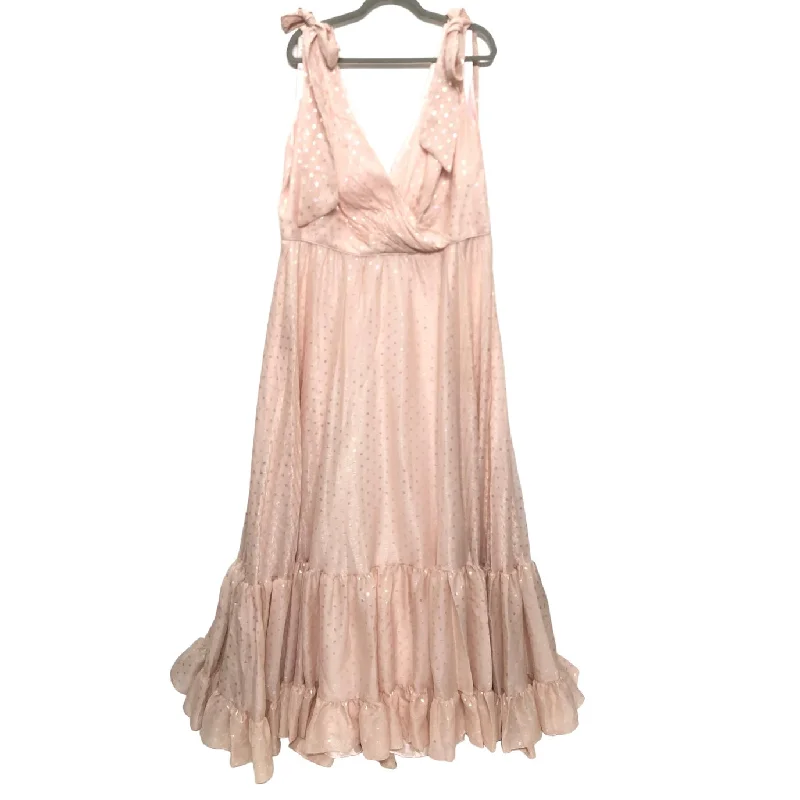 Super Bargain Pink Dress Party Long Mac Duggal, Size 18