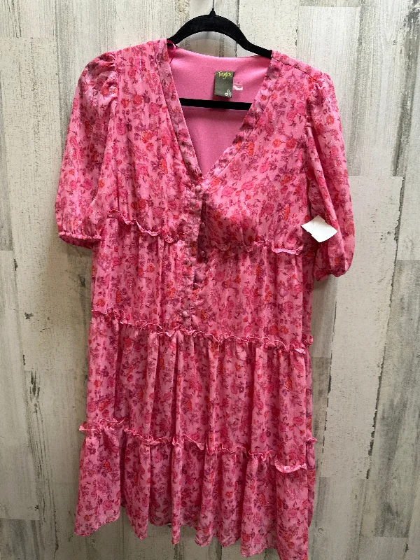Super Deal Pink Dress Casual Short Taylor, Size S