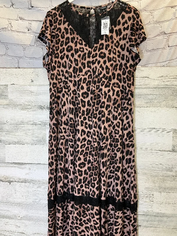 Special Promotion Animal Print Dress Casual Maxi Torrid, Size 2x