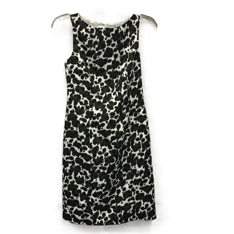 Unbeatable Prices Black & White Dress Casual Midi By Ann Taylor, Size: 0