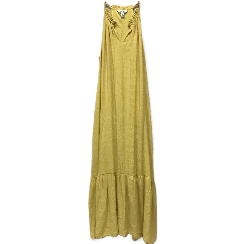 Don't Wait Yellow Dress Casual Maxi By Nine West, Size: M