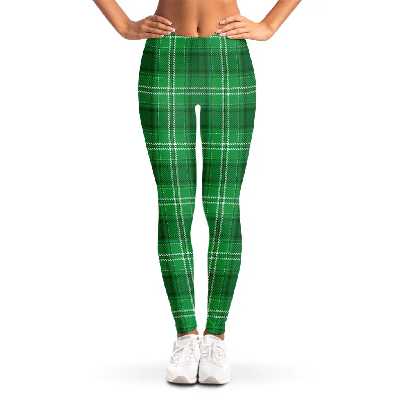 Instant Savings Saint Patrick's Day Tartan Print Women's Leggings
