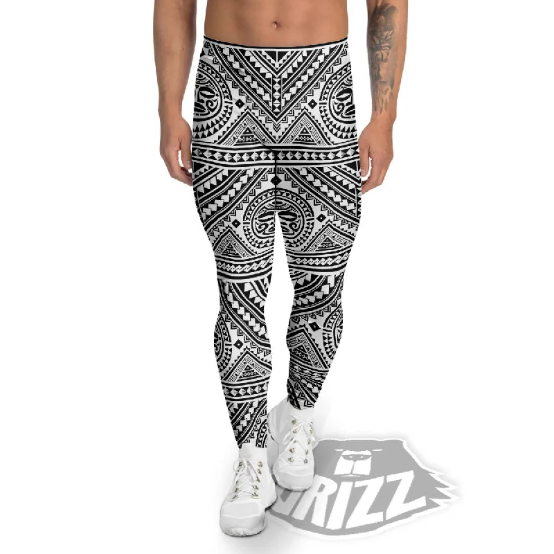 Epic Deals Tribal Tattoo Maori Polynesian Print Men's Leggings