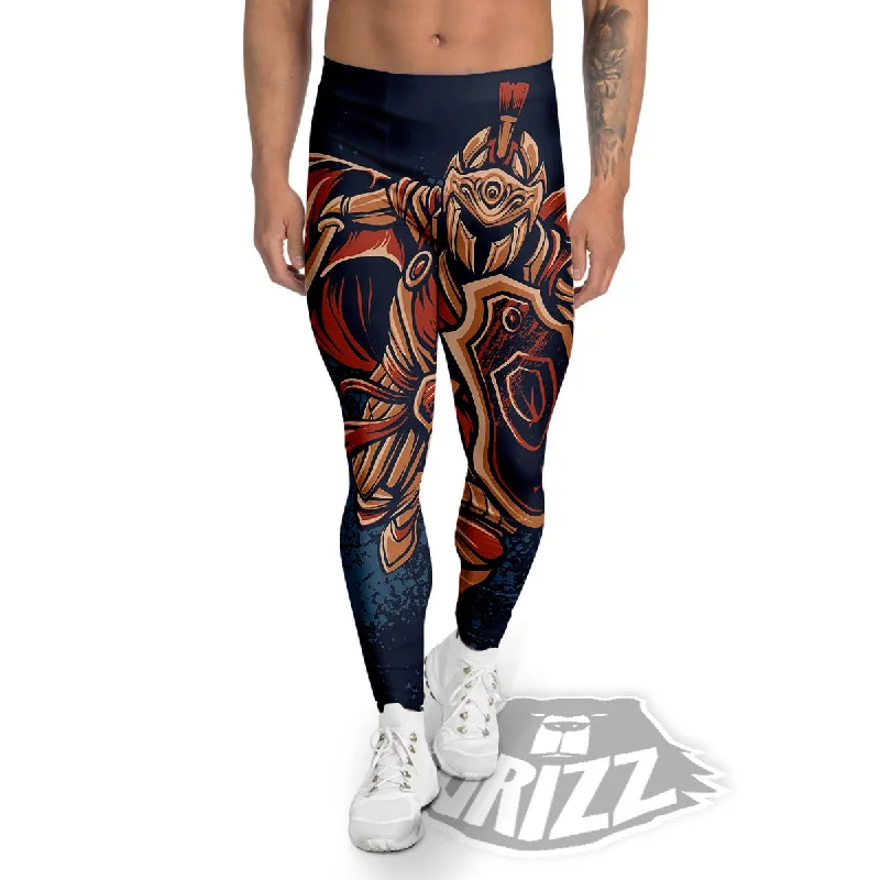 Year-End Sale Warrior Spartan Print Men's Leggings