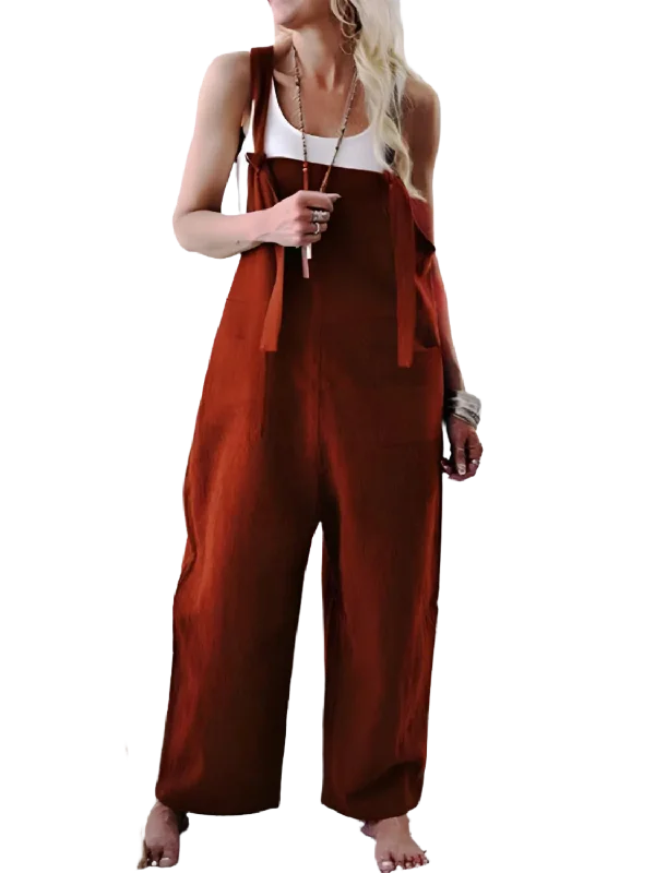 Daily Deals Pocketed Wide Strap Overalls