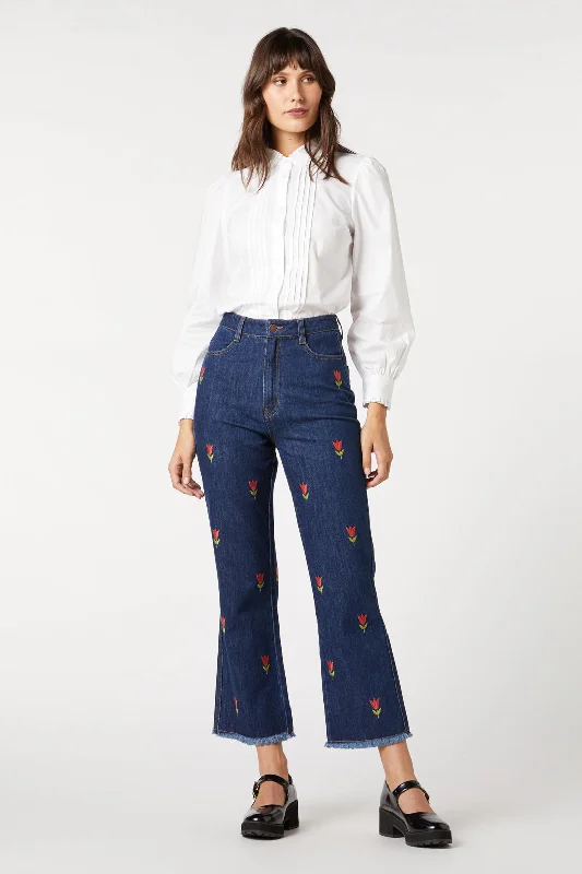 Reduced Prices Tulip Embroidered Jean