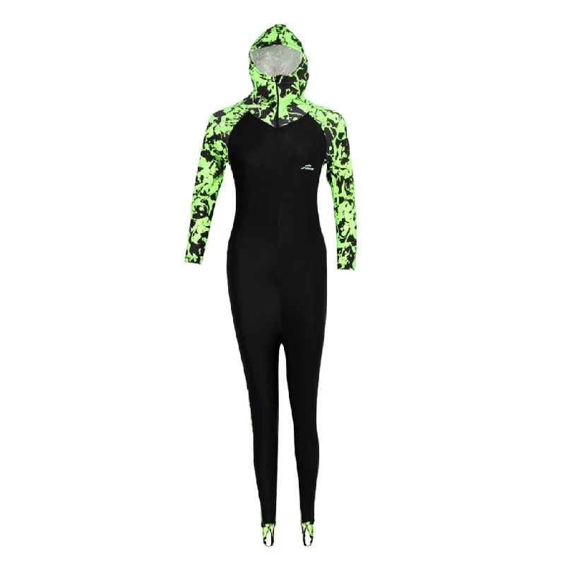 Steals and Deals Maxbell Women Girl Full Body Swimsuit Jumpsuit Rash Guard Wetsuit XXL Green + Black Steals and Deals Maxbell Women Girl Full Body Swimsuit Jumpsuit Rash Guard Wetsuit XXL Green + Black